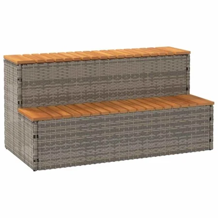 Escalón bañera hidromasaje gris 100x50x50,5 cm ratán sintético de , Accesorios para piscinas y spa - Ref: Foro24-4103945, Pre...