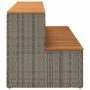 Escalón bañera hidromasaje gris 100x50x50,5 cm ratán sintético de , Accesorios para piscinas y spa - Ref: Foro24-4103945, Pre...