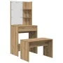 Juego de tocador con LED madera artesanal de roble de , Tocadores para dormitorios - Ref: Foro24-3329188, Precio: 140,59 €, D...