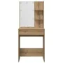 Juego de tocador con LED madera artesanal de roble de , Tocadores para dormitorios - Ref: Foro24-3329188, Precio: 140,59 €, D...