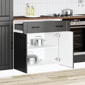 Mueble bajo de cocina Lucca madera ingeniería negra de , Armarios de cocina - Ref: Foro24-853738, Precio: 88,05 €, Descuento: %
