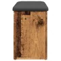 Banco zapatero madera de ingeniería madera vieja 82x32x45,5 cm by , Benches for halls and storage - Ref: Foro24-857627, Price...
