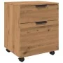 Archivador ruedas madera contrachapada roble artesanal de , Armarios y almacenamiento - Ref: Foro24-856950, Precio: 59,81 €, ...