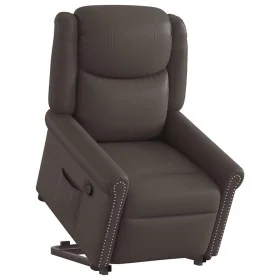 Sillón reclinable vertical de cuero sintético marrón brillante de , Sillones - Ref: Foro24-3303419, Precio: 262,76 €, Descuen...