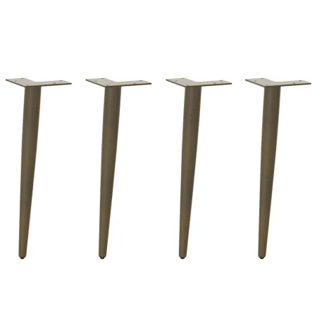 Patas para mesa de centro cónicas 4 uds acero natural 30-31cm de , Patas para mesas - Ref: Foro24-4012511, Precio: 37,09 €, D...
