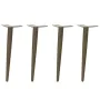 Patas para mesa de centro cónicas 4 uds acero natural 30-31cm de , Patas para mesas - Ref: Foro24-4012511, Precio: 37,09 €, D...