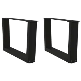 Patas para mesa de comedor forma V 2 uds negro 50x(30-31,3) cm by , Table legs - Ref: Foro24-4012608, Price: 59,60 €, Discoun...