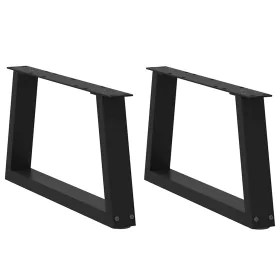 Patas para mesa de comedor forma V 2 uds negro 60x(30-31,3) cm de , Patas para mesas - Ref: Foro24-4012532, Precio: 63,33 €, ...