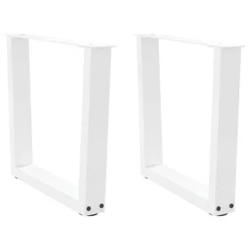 Patas para mesa de comedor forma V 2 uds blanco 50x(42-43,3) cm by , Table legs - Ref: Foro24-4012629, Price: 65,97 €, Discou...
