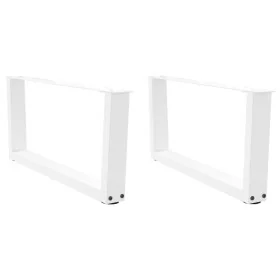 Patas para mesa de comedor forma V 2 uds blanco 70x(30-31,3) cm by , Table legs - Ref: Foro24-4012617, Price: 70,29 €, Discou...