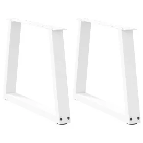 Patas para mesa de comedor forma V 2 uds blanco 60x(42-43,3) cm by , Table legs - Ref: Foro24-4012553, Price: 70,40 €, Discou...