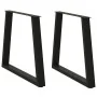 Patas para mesa de comedor en forma de V 2 uds acero negro by , Table legs - Ref: Foro24-4012572, Price: 88,48 €, Discount: %