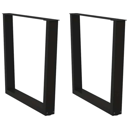 Patas para mesa de comedor en forma de V 2 uds acero negro by , Table legs - Ref: Foro24-4012648, Price: 89,61 €, Discount: %