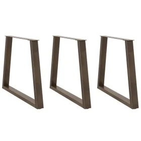 Patas para mesa de comedor en forma de V 3 uds acero natural by , Table legs - Ref: Foro24-4012591, Price: 141,36 €, Discount: %