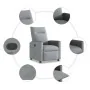 Sillón reclinable de tela gris claro de , Sillones - Ref: Foro24-4104825, Precio: 187,25 €, Descuento: %