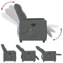 Sillón de masaje reclinable de tela gris oscuro de , Sillones - Ref: Foro24-4104833, Precio: 204,19 €, Descuento: %