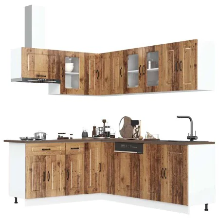 Mueble cocina Kalmar madera vieja 11 pzas madera contrachapada de , Armarios de cocina - Ref: Foro24-3314889, Precio: 720,51 ...