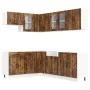 Mueble cocina Lucca roble ahumado 11 pzas madera contrachapada de , Armarios de cocina - Ref: Foro24-3314896, Precio: 697,03 ...