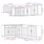 Mueble cocina Lucca roble ahumado 11 pzas madera contrachapada de , Armarios de cocina - Ref: Foro24-3314896, Precio: 697,03 ...