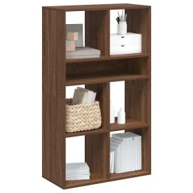 Estantería madera de ingeniería color marrón roble 66x31x112 cm de , Librerías y estanterías - Ref: Foro24-860307, Precio: 77...