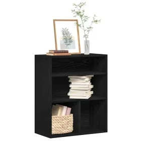 Estantería madera ingeniería negra 60x30x71,5 cm de , Librerías y estanterías - Ref: Foro24-860311, Precio: 51,96 €, Descuent...