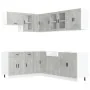 Mueble cocina Porto gris hormigón 11 pzas madera contrachapada de , Armarios de cocina - Ref: Foro24-3314905, Precio: 685,03 ...