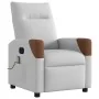 Sillón reclinable de masaje eléctrico tela gris nube de , Sillones - Ref: Foro24-3323997, Precio: 254,84 €, Descuento: %