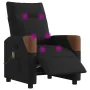 Sillón reclinable de masaje eléctrico tela negro de , Sillones - Ref: Foro24-3324000, Precio: 257,03 €, Descuento: %