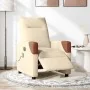 Sillón reclinable de masaje eléctrico tela color crema de , Sillones - Ref: Foro24-3324002, Precio: 240,22 €, Descuento: %
