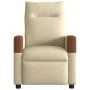 Sillón reclinable de masaje eléctrico tela color crema de , Sillones - Ref: Foro24-3324002, Precio: 240,22 €, Descuento: %