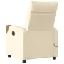 Sillón reclinable de masaje eléctrico tela color crema de , Sillones - Ref: Foro24-3324002, Precio: 240,22 €, Descuento: %