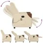 Sillón reclinable de masaje eléctrico tela color crema de , Sillones - Ref: Foro24-3324002, Precio: 240,22 €, Descuento: %