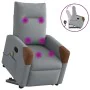 Sillón de masaje reclinable de pie de tela gris claro de , Sillones - Ref: Foro24-3324014, Precio: 289,53 €, Descuento: %