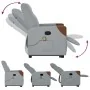Sillón de masaje reclinable de pie de tela gris claro de , Sillones - Ref: Foro24-3324014, Precio: 289,53 €, Descuento: %