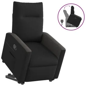 Sillón reclinable elevable tela negro de , Sillones - Ref: Foro24-3324054, Precio: 274,63 €, Descuento: %