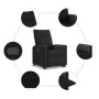 Sillón reclinable elevable tela negro de , Sillones - Ref: Foro24-3324054, Precio: 274,63 €, Descuento: %