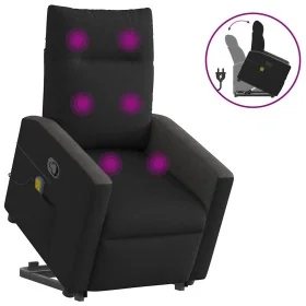 Sillón reclinable de masaje elevable tela negro de , Sillones - Ref: Foro24-3324061, Precio: 289,37 €, Descuento: %