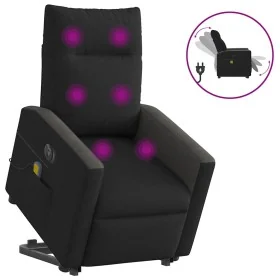 Sillón de masaje eléctrico reclinable elevable tela negro de , Sillones - Ref: Foro24-3324075, Precio: 340,14 €, Descuento: %