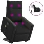 Sillón de masaje eléctrico reclinable elevable tela negro de , Sillones - Ref: Foro24-3324075, Precio: 340,14 €, Descuento: %