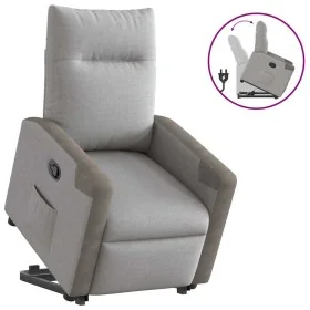 Sillón reclinable elevable de tela gris nube by , Armchairs - Ref: Foro24-3324089, Price: 268,64 €, Discount: %