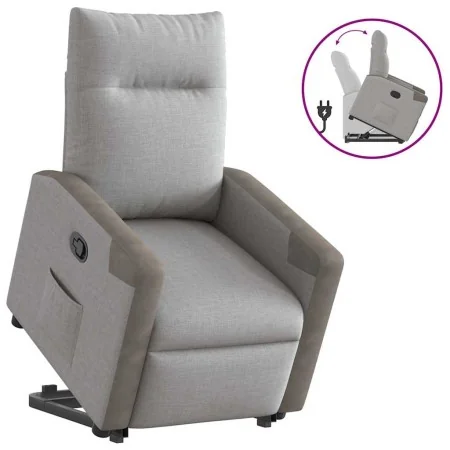 Sillón reclinable elevable de tela gris nube de , Sillones - Ref: Foro24-3324089, Precio: 268,64 €, Descuento: %