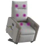 Sillón de masaje reclinable de pie de tela gris nube by , Armchairs - Ref: Foro24-3324094, Price: 288,65 €, Discount: %
