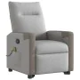 Sillón de masaje reclinable de pie de tela gris nube by , Armchairs - Ref: Foro24-3324094, Price: 288,65 €, Discount: %
