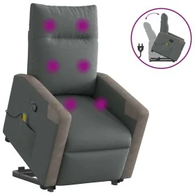 Silla de masaje reclinable de pie de tela gris oscuro de , Sillones - Ref: Foro24-3324096, Precio: 287,59 €, Descuento: %