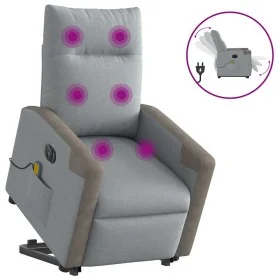 Sillón de masaje eléctrico reclinable elevable tela gris claro de , Sillones - Ref: Foro24-3324105, Precio: 337,89 €, Descuen...
