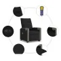 Sillón de masaje eléctrico reclinable elevable tela negro de , Sillones - Ref: Foro24-3324107, Precio: 337,89 €, Descuento: %