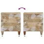 Mesita de noche de madera maciza de mango 40x33,5x46 cm de , Mesitas de noche - Ref: Foro24-4018660, Precio: 53,45 €, Descuen...