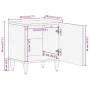 Mesita de noche de madera maciza de mango 40x33,5x46 cm de , Mesitas de noche - Ref: Foro24-4018660, Precio: 53,45 €, Descuen...