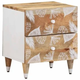Mesita de noche de madera maciza de mango 40x33,5x46 cm de , Mesitas de noche - Ref: Foro24-4018662, Precio: 62,54 €, Descuen...