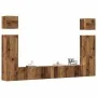 Conjunto de mueble de TV 6 piezas montado la pared madera vieja de , Muebles TV - Ref: Foro24-3329141, Precio: 268,62 €, Desc...
